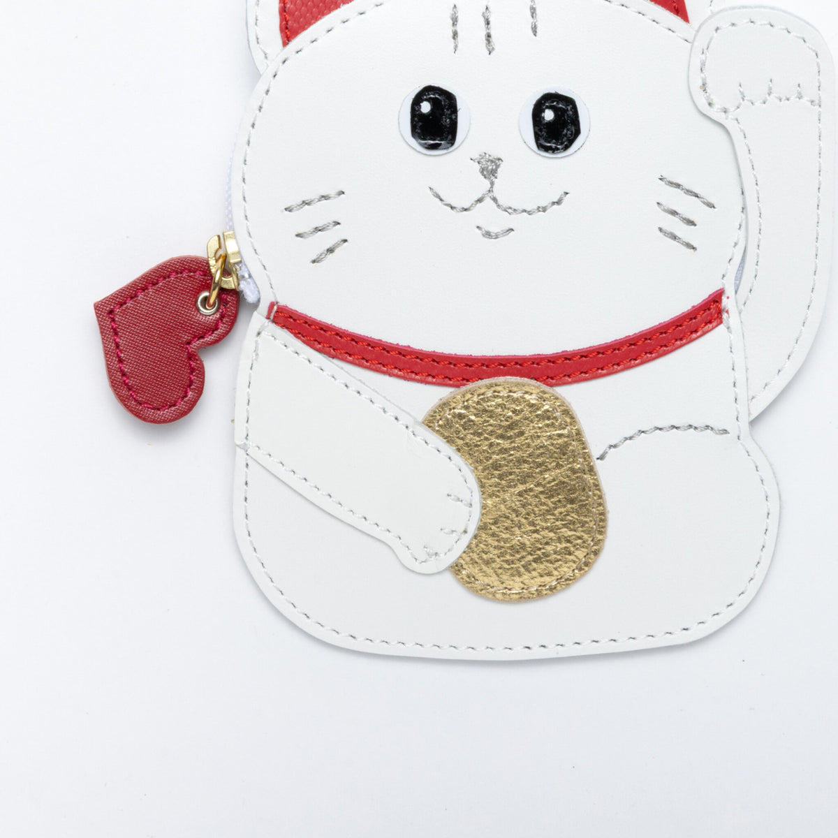 まねきねこのポーチ 白